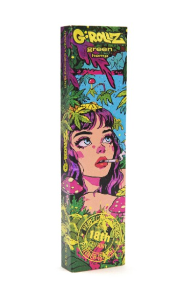 G-Rollz Green Papers King Size Slim carnet tout-en-un 50 feuilles + 50 filtres — combustion lente chanvre bio