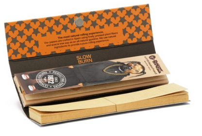 G-Rollz Rap carnet tout-en-un 50 feuilles + 50 filtres — extra-fin unbleached gomme acacia, style urbain street